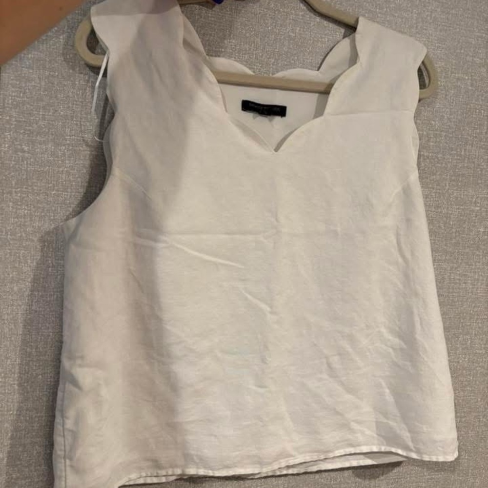 Banana Republic White Sleeveless Top